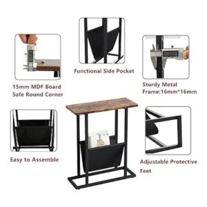 Yusong Mesa auxiliar pequeña y estrecha para espacios_5