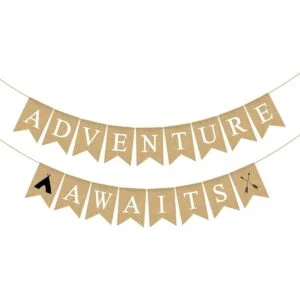 Yute Burlap Adventure Awaits Banner Fiesta de Graduación_1