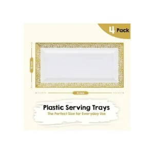 Yumchikel Elegante juego de bandejas y platos de_5