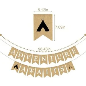 Yute Burlap Adventure Awaits Banner Fiesta de Graduación_3