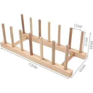 Z ZICOME Juego de 2 estantes de madera de bambú para