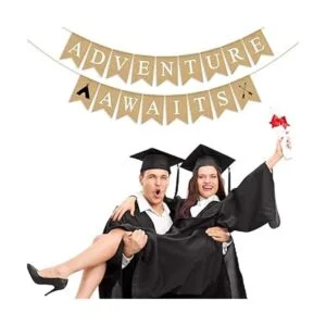 Yute Burlap Adventure Awaits Banner Fiesta de Graduación_5