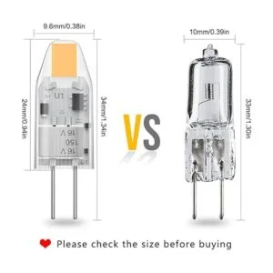 Yuiip Bombilla LED G4 sin parpadeo base de bipin de 2700_2