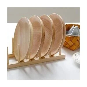 Z ZICOME Juego de 2 estantes de madera de bambú para