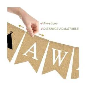 Yute Burlap Adventure Awaits Banner Fiesta de Graduación_4