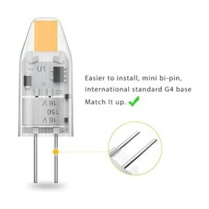 Yuiip Bombilla LED G4 sin parpadeo base de bipin de 2700_3