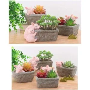 Youfui Maceta de decoración del hogar maceta suculenta_2