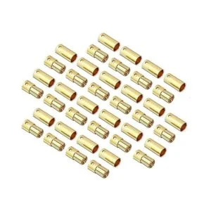 Youme 20 pares de conectores de bala banana dorada de