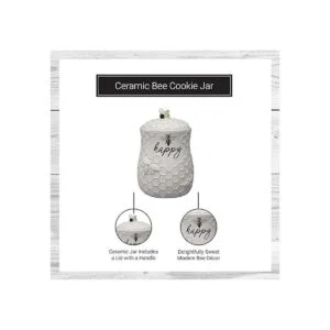 Youngs Inc. Tarro de cerámica para galletas de abeja 5_2