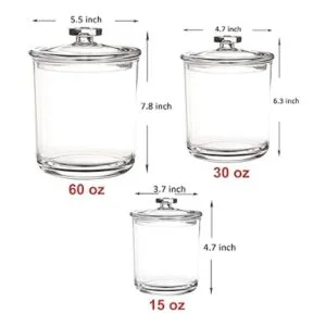 Youngever Tarros de boticario de plástico transparente de_3