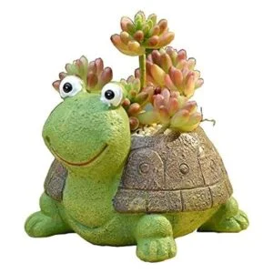 Youfui Maceta en miniatura de resina para suculentas