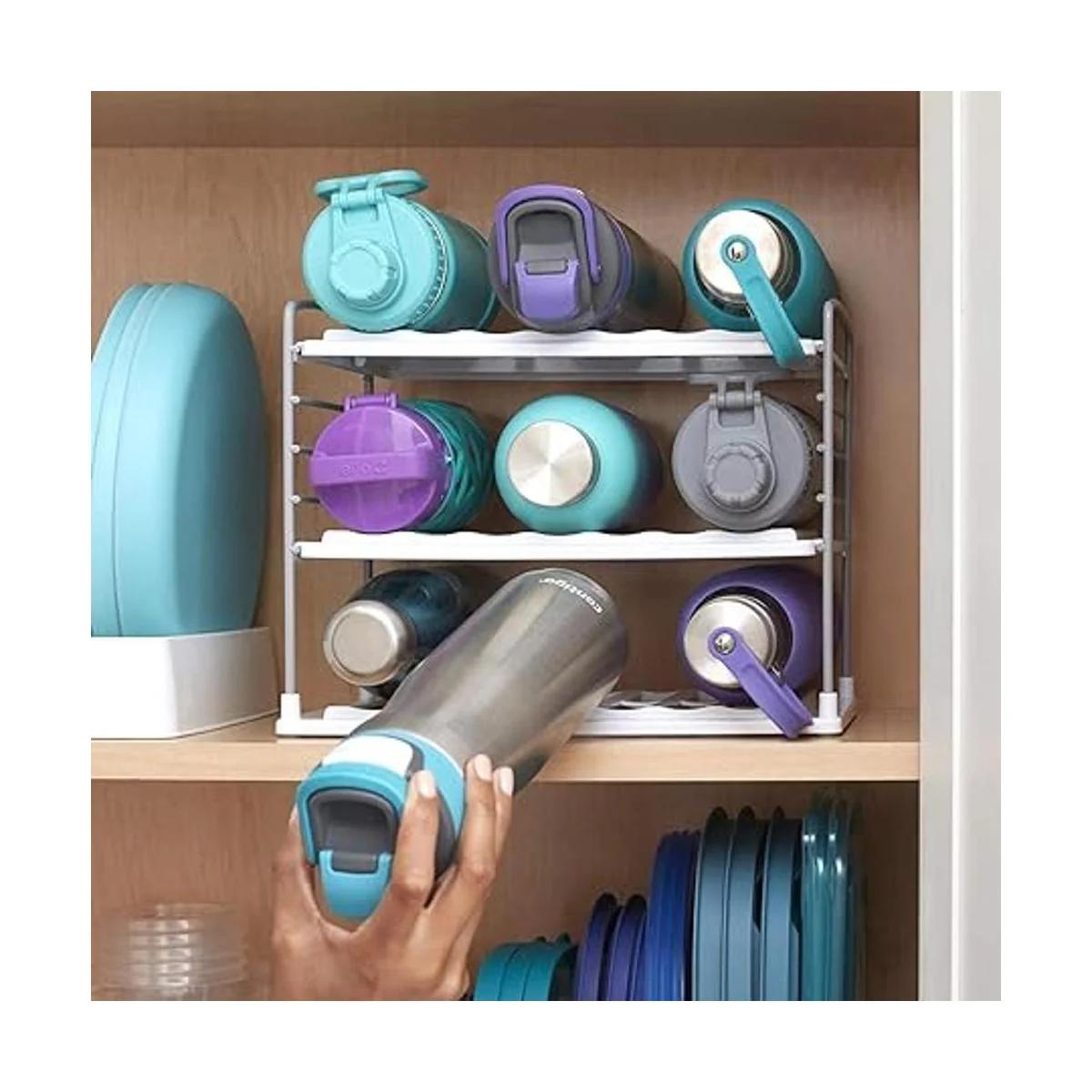 YouCopia UpSpace Organizador de botellas de agua con 3_5