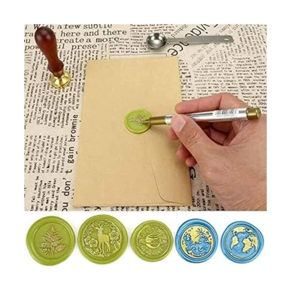 Yoption Kit de bolígrafo de sellado de cera 4 piezas