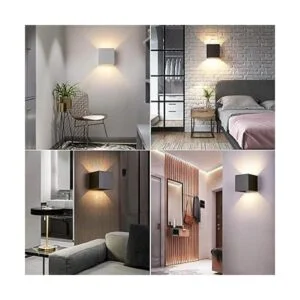 Yosoan Lámpara de pared impermeable de aluminio IP65 para_5