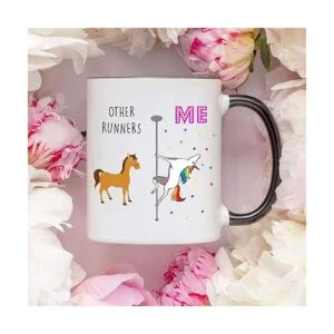 YouNique Designs Running Coffee Mug 11 Ounces Unicorn_4