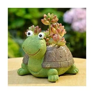 Youfui Maceta en miniatura de resina para suculentas