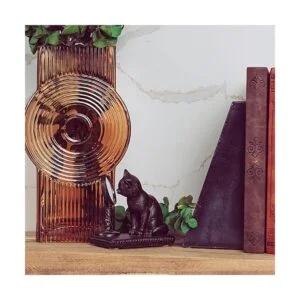 Youngs Inc. Figura de gato de resina con espejo 4