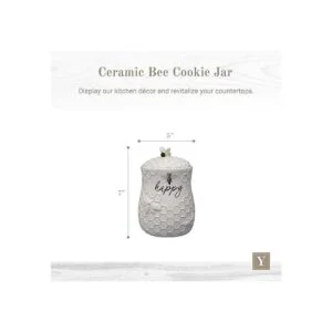 Youngs Inc. Tarro de cerámica para galletas de abeja 5_3