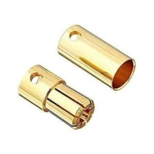 Youme 20 pares de conectores de bala banana dorada de