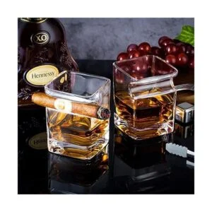 YouYah Juego de 2 vasos de whisky con soporte para_4