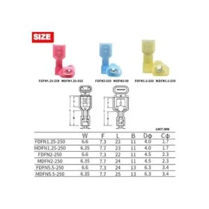 Yosawa 320 piezas Nylon Spade Quick Disconnect Conectores_2