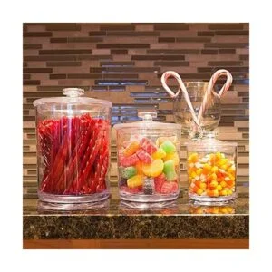 Youngever Tarros de boticario de plástico transparente de_5