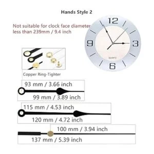Youngtown 2 movimientos silenciosos de reloj con 4