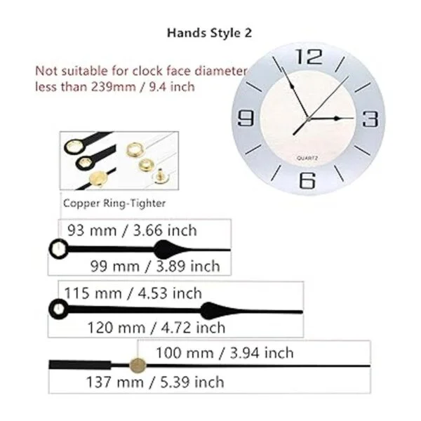 Youngtown 2 movimientos silenciosos de reloj con 4