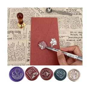 Yoption Kit de bolígrafo de sellado de cera 4 piezas