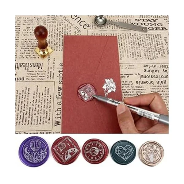 Yoption Kit de bolígrafo de sellado de cera 4 piezas