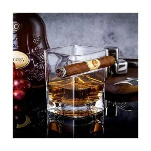 YouYah Juego de 2 vasos de whisky con soporte para_5