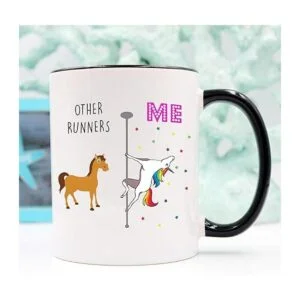 YouNique Designs Running Coffee Mug 11 Ounces Unicorn_2