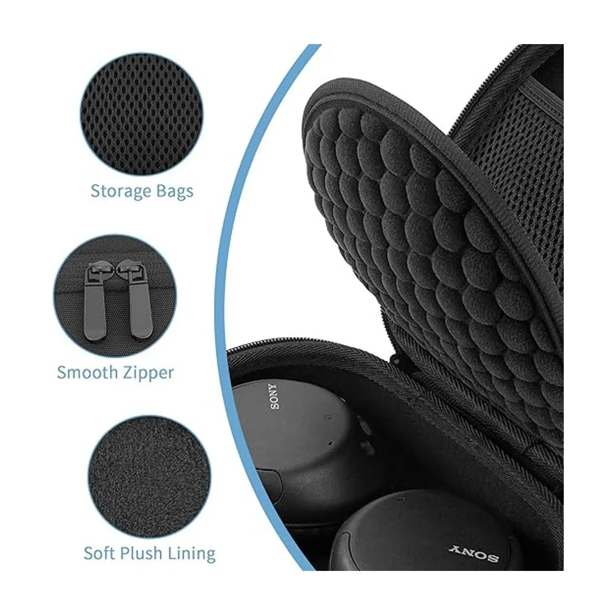 Yinke Funda para auriculares Sony WHCH710N CH700N funda_2