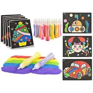 Yesier 18 juegos de arte de colores para pelar y arena_2