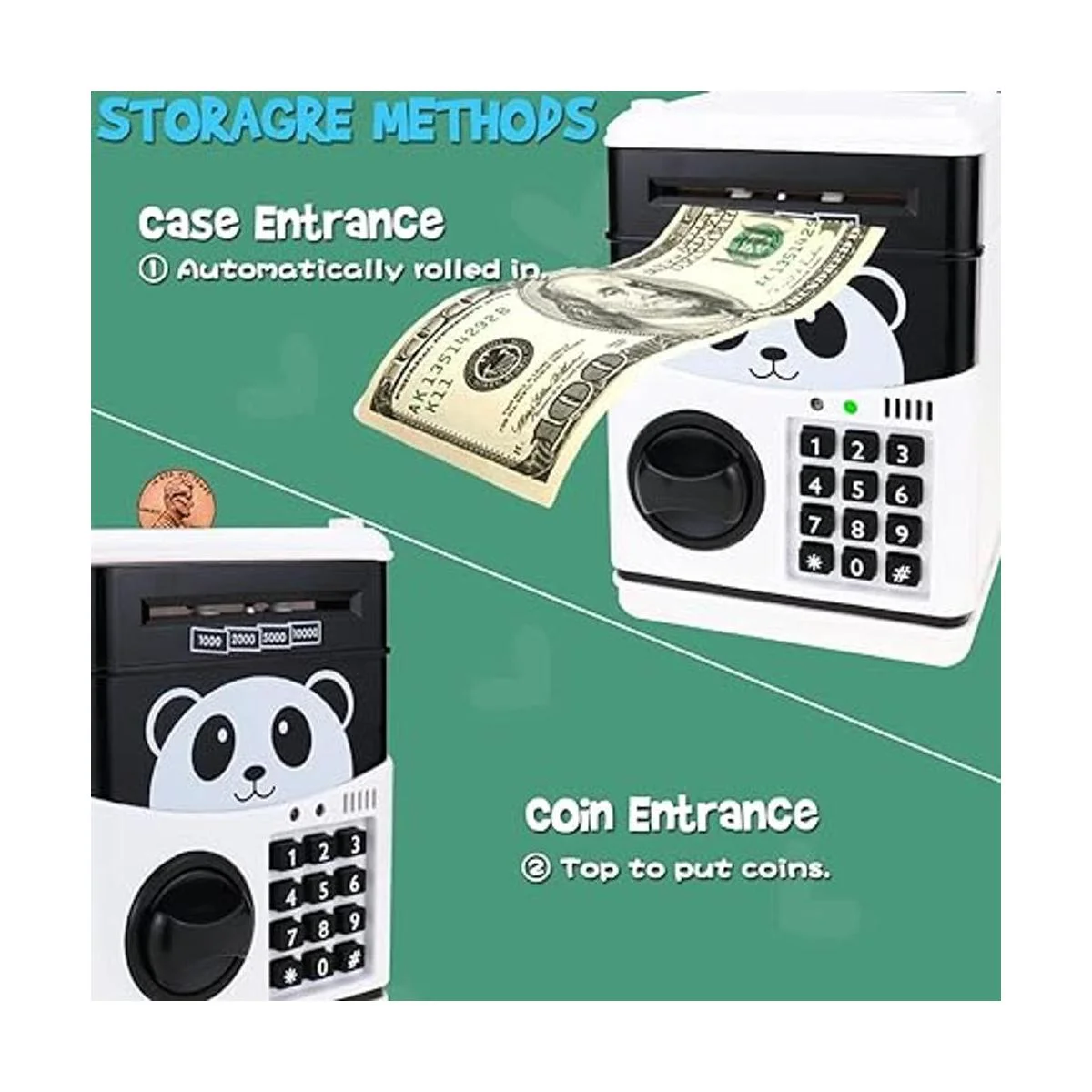 Yoego Banco de dinero para niños alcancías electrónicas