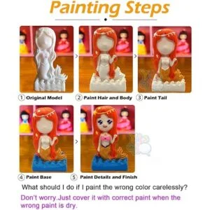 Yileqi Kit de pintura de sirena juguetes de sirena_3