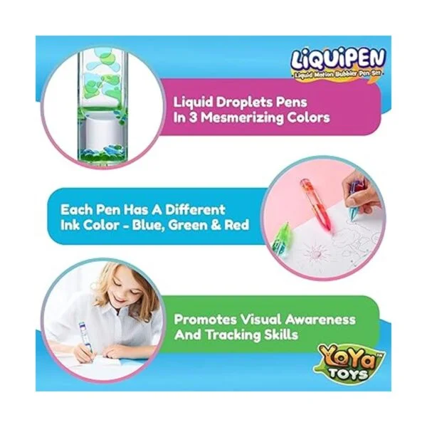 YoYa Toys Liquipen Bolígrafos sensoriales de burbujas de_4