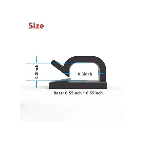 Yocice Clips para cables 40 piezas con cintas adhesivas_2