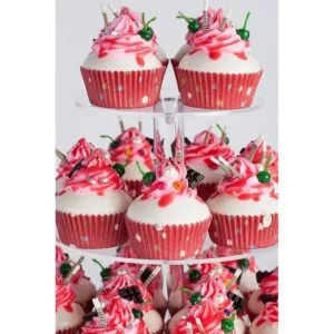 YestBuy Soporte redondo para cupcakes de acrílico de 4_2