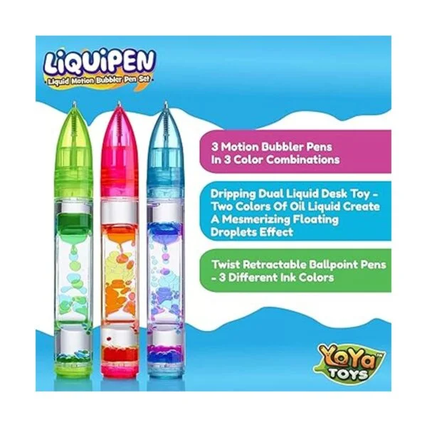 YoYa Toys Liquipen Bolígrafos sensoriales de burbujas de_2