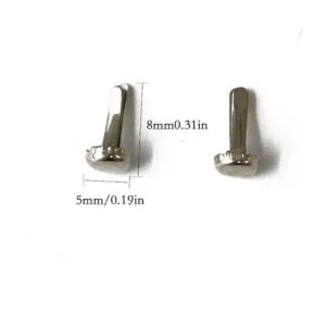 Yeyi 200 piezas de metal plateado mini sujetador de papel_2