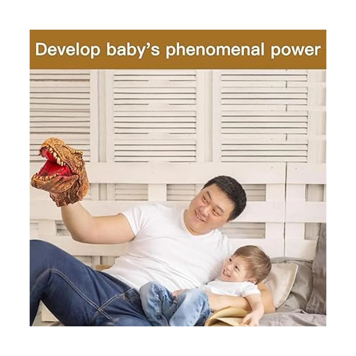 Yolococa Dinosuar Puppet Raptor Trex Marioneta de mano_4