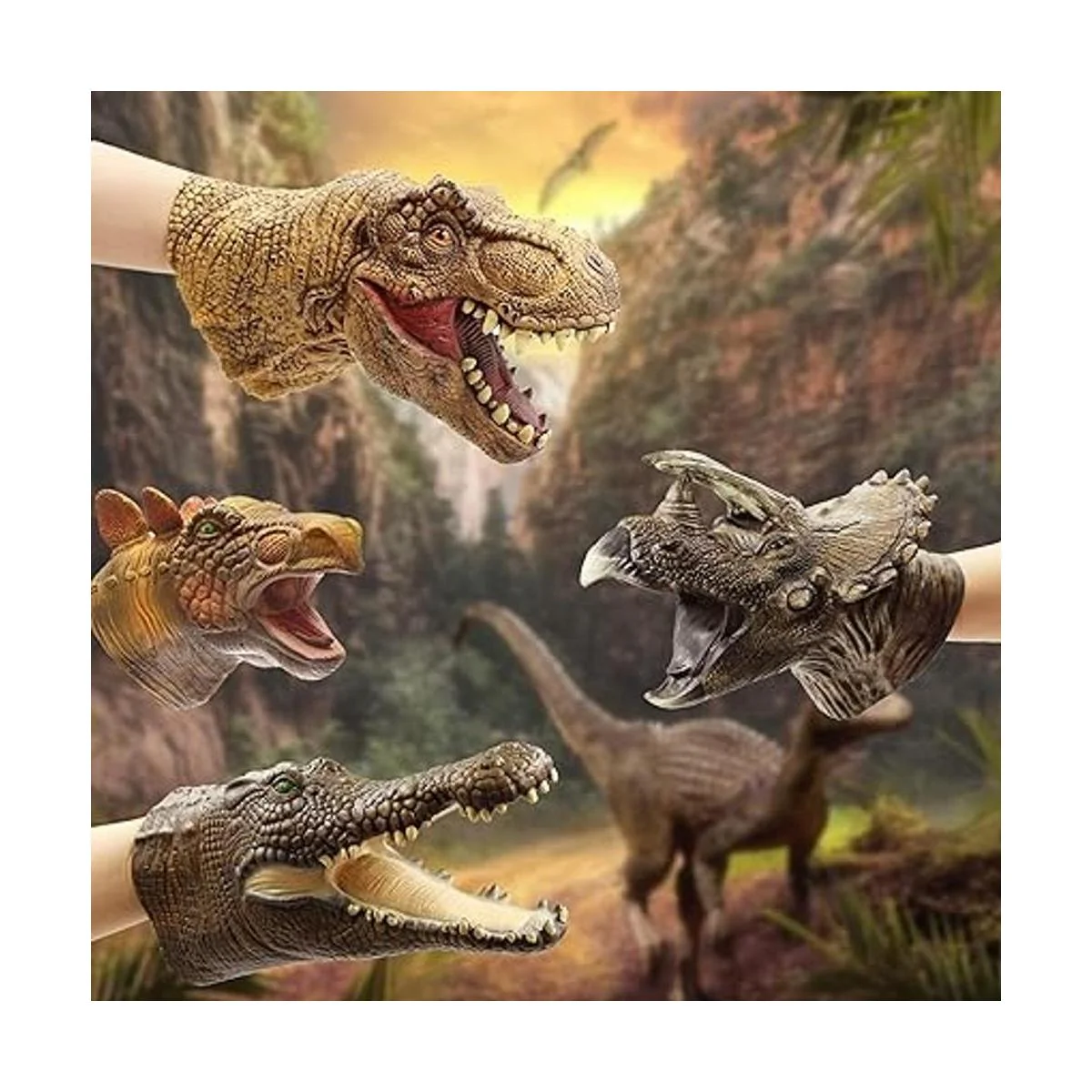 Yolococa Dinosuar Puppet Raptor Trex Marioneta de mano_6