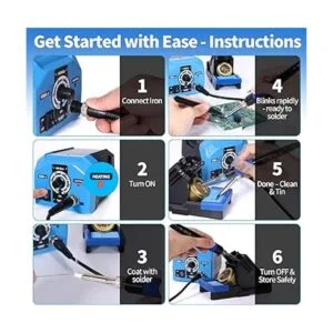 Yihua Kit de estación de soldador 936A II 65 W con luz de