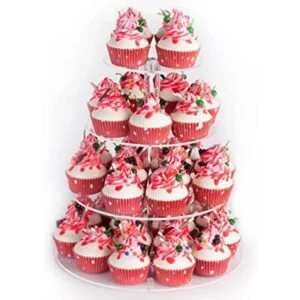 YestBuy Soporte redondo para cupcakes de acrílico de 4_1