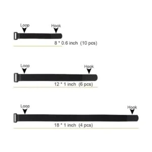 Yiwerder Juego de 20 correas de cable de sujeción_3