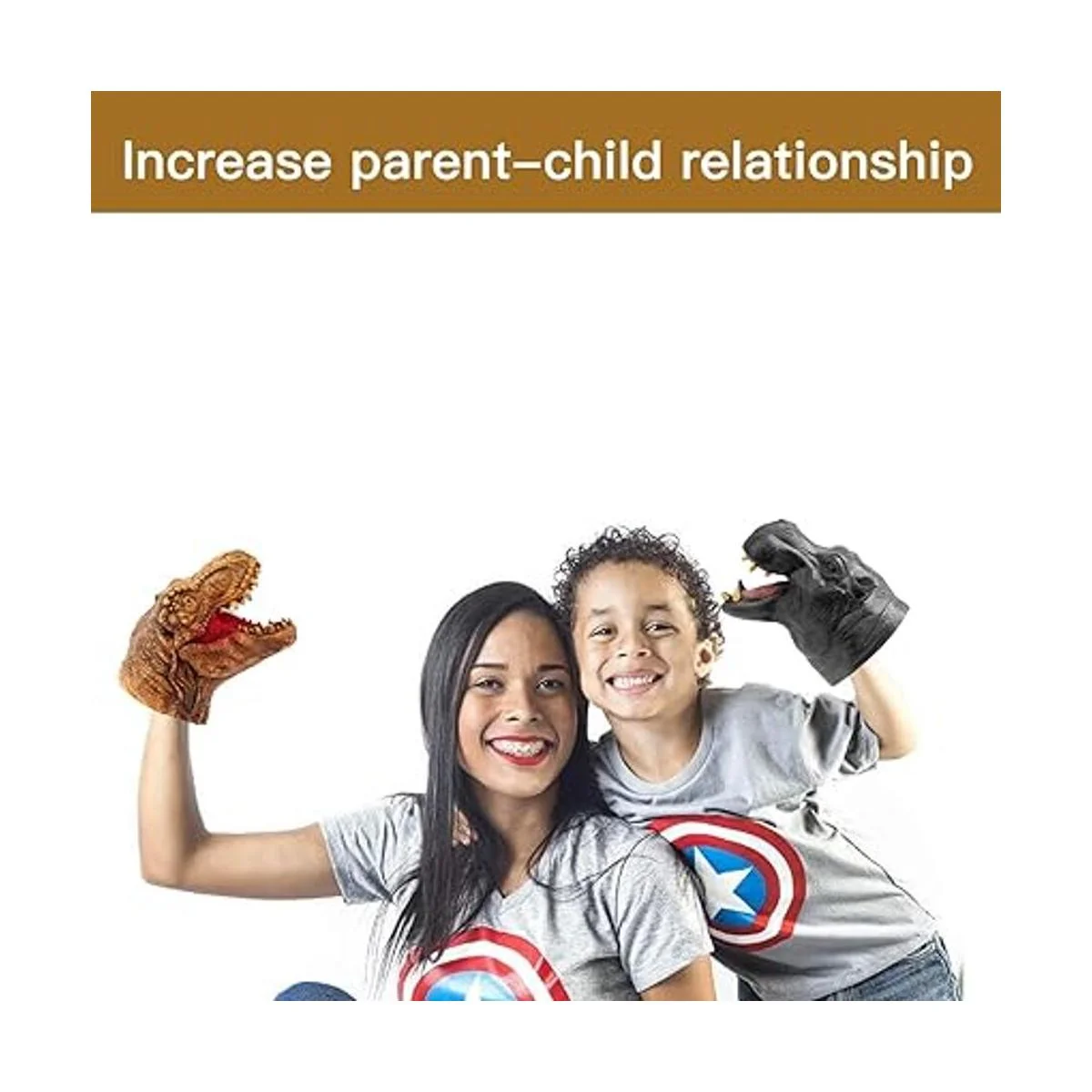 Yolococa Dinosuar Puppet Raptor Trex Marioneta de mano_5