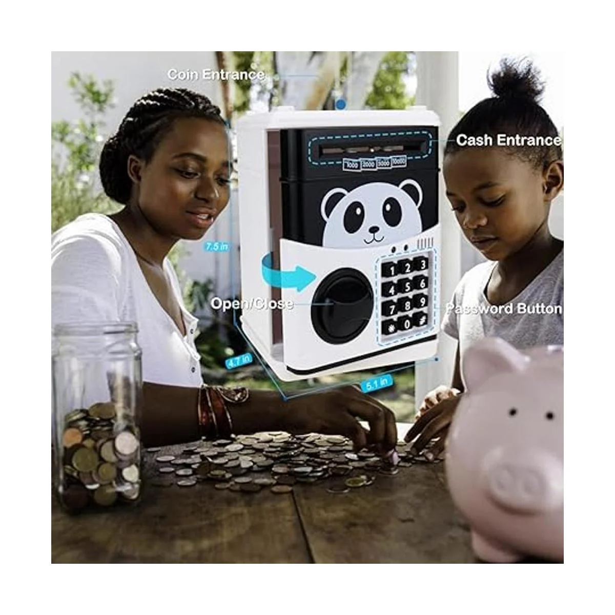 Yoego Banco de dinero para niños alcancías electrónicas