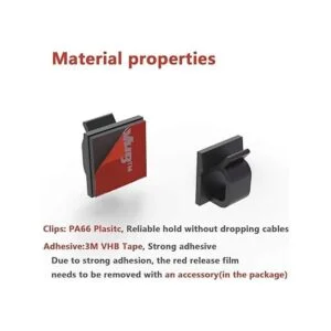 Yocice Clips para cables 40 piezas con cintas adhesivas_3