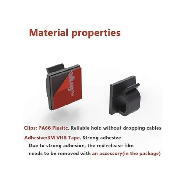 Yocice Clips para cables 40 piezas con cintas adhesivas_3